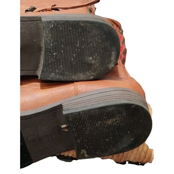 Bamboo Montage 10 Womens Boots Brown Knee High Faux Leather Buckle Stud Lined - Picture 8 of 15